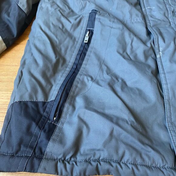 Hurley Kids Boys M Gray Black Ski Puffer Jacket collared winter kidcore gorpcore - Picture 4 of 12